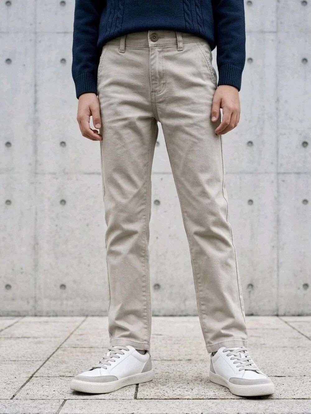 French Toast Boys 10 Khaki Uniform Pants Straight Fit Double Knee Adj Waist